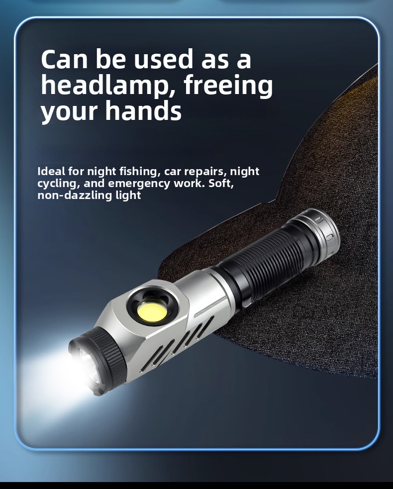 F303 fitted to a headband for hands-free lighting