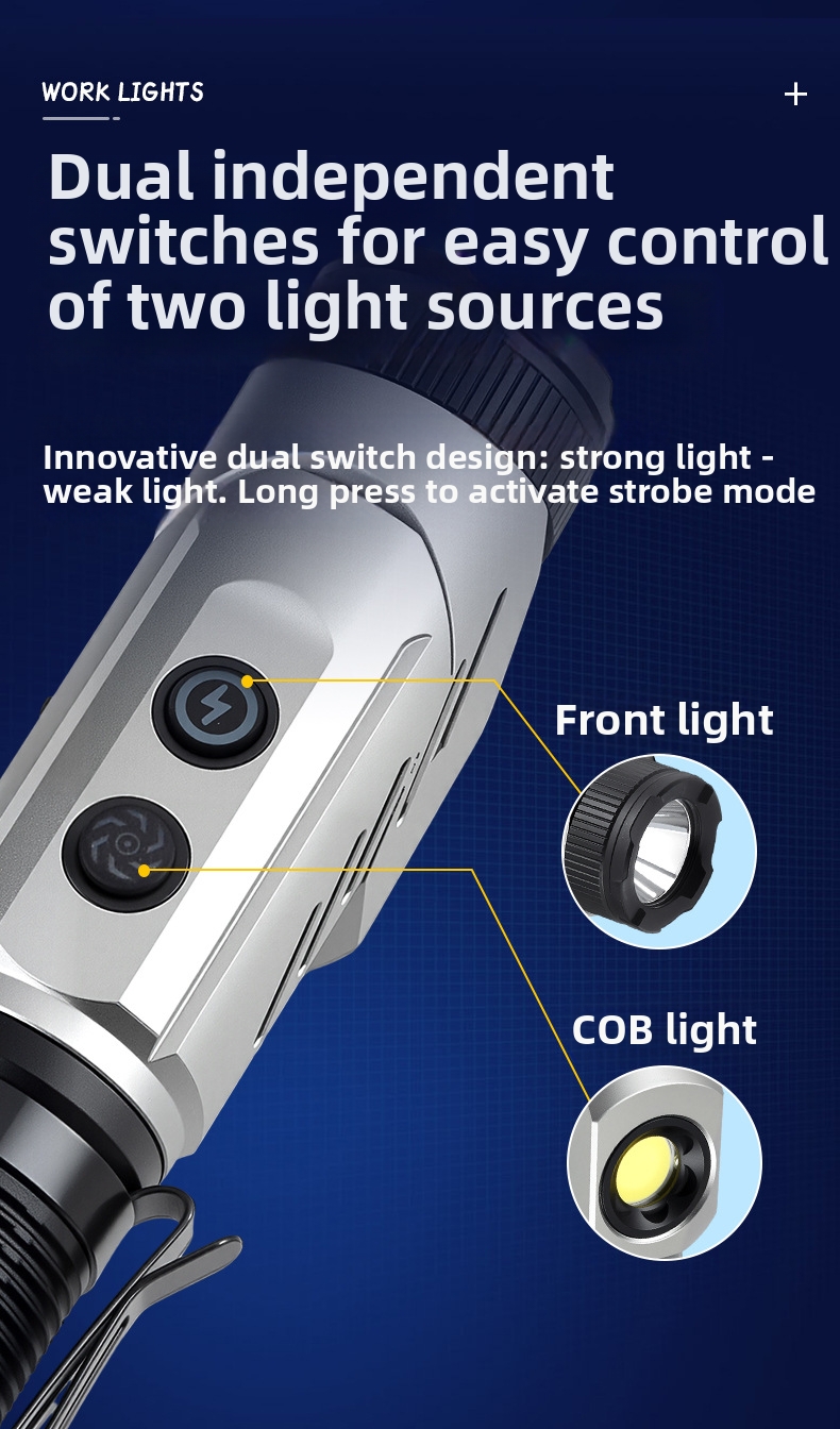 F303 independent switches for front light and COB work light